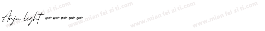 Anja light字体转换